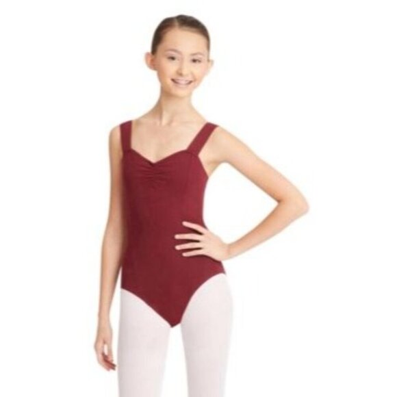 Capezio Burgundy Princess Tank Leotard - Size XS, NWT - Picture 1 of 7